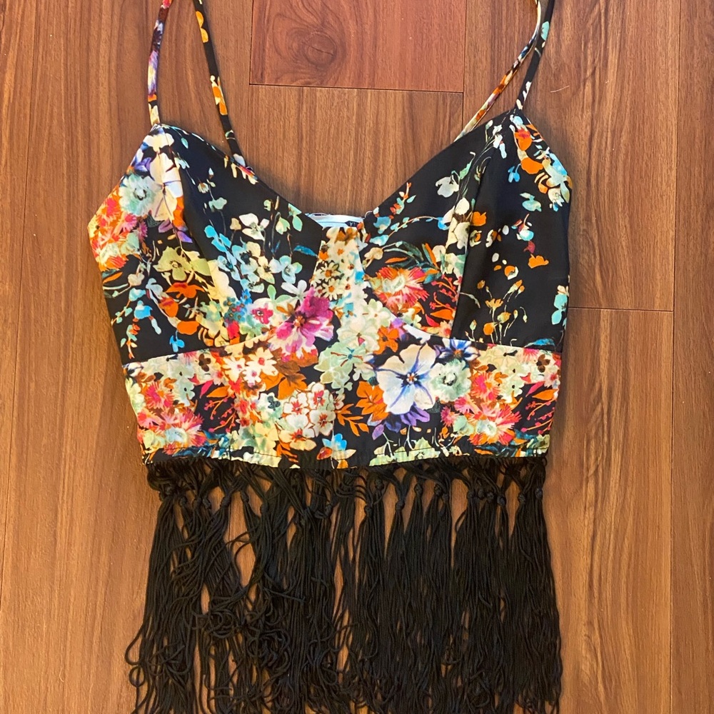 LA Hearts Pacsun Fringe Top